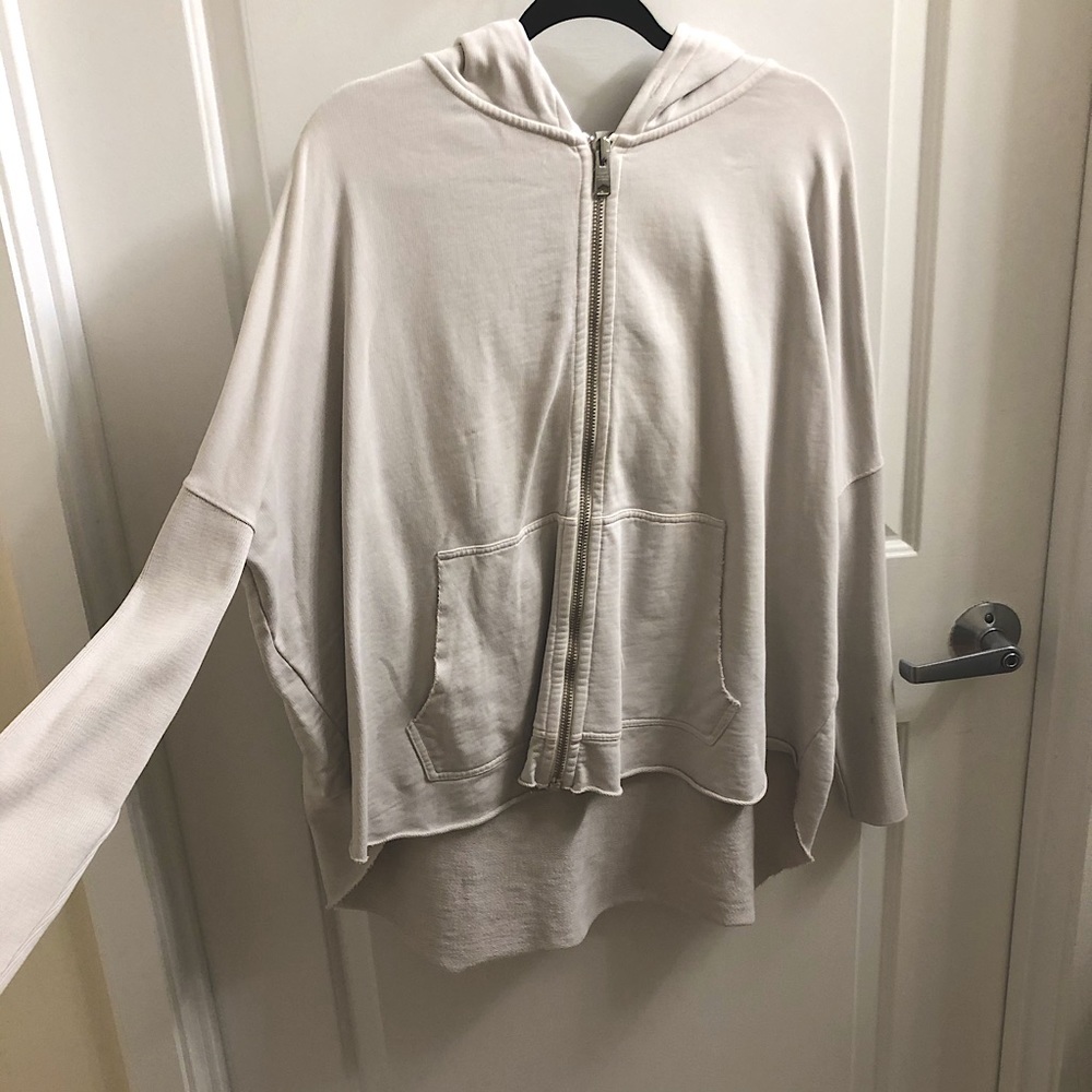 All Saints zip up hoodie raw edge size M